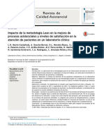 Impacto de La Metodología Lean en La Mejora de Procesos Asistenciales y Niveles de Satisfacción en La Atención de Pacientes en Un Laboratorio Clínico