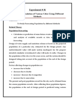 Forecasting Population of Various Cities Using Different Methods 