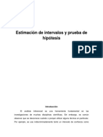 Estimación de Intervalo y Prueba de Hipótesis