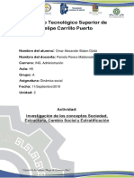 Investigacion de Sociedad, Cambio Social, Estratificacion, Estructura