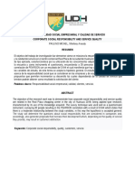 La Responsabilidad Social Empresarial y La Calidad de Servicio Que Brinda El Centro Comercial Real Plaza en La Ciudad de Huánuco 2019