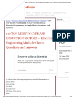 110 TOP MOST POLYPHASE INDUCTION MOTORS - Electrical Engineering Multiple Choice Questions and Answers Electrical Engineering Multiple Choice Questions PDF