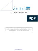 CAT Quant Questions PDF