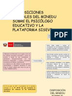 Disposiciones Actuales Del MINEDU Sobre El Psicologo Educativo y La Plataforma SISEVE-1