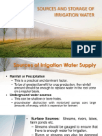 Sources and Storage of Irrigation Water