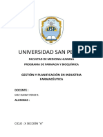 Gestión y Planificación en Industria Farmacéutica