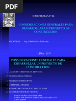 Consideraciones para Desarrollar Un Proyecto de Cosntrucción