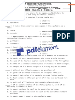 MATH01 Midterm Quiz No. 1 Statistics