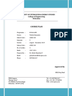 Vehicle Dynamics Course Plan 2019