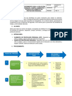 Procedimiento de Elementos de Proteccion Personal