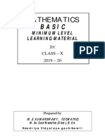 MLL Study Materials Maths Basic Class X 2019 20