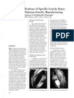 Practical Applications of Specific Gravity Determination To Platinum Jewelery Manufacturing. (The Uses and Limitations of The Archimedes Principle.)