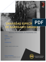 Informe de La Gravedad Especifica Del Agregado Grueso