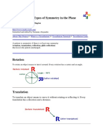 4 Types of Symmetry in The Plane