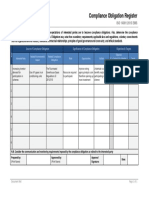 Compliance Obligation Register