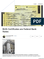 Birth Certificates Are Federal Bank Notes