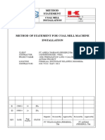 010-Method Statement of Coal Mill Instattalation