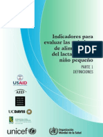 Indicadores para Evaluar La Practica de Alimentacion en El Lactante y en El Niño Menor