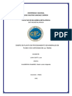 Diseno de Una Planta de Procesamiento de Minerales de PB PDF