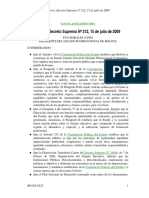 Decreto Supremo de Creación de La Escuela de Gestión Publica Plurinacional