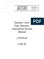 Aster Manual Precautions 12V CTR50 PDF