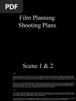 Film Planning: Shooting Plans