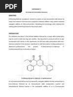 EXPERIMENT 5 Robinson Annulation Reaction