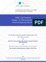 Class 12th Chemistry Chapter 3 (Electrochemistry) Important Unsolved Questions