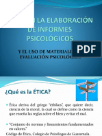 Ética en La Elaboración de Informes Psicológicos