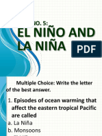 Quiz No. 5. El Nino and La Nina