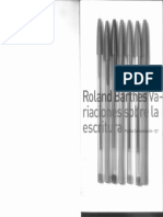 Variaciones Escritura Barthes PDF