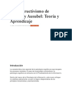 El Constructivismo de Bruner y Ausubel