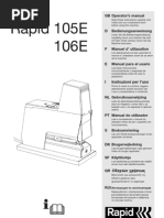 Rapid 105E 106E: GB Operator's Manual