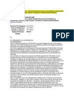 Reglamento de Protección y Gestión Ambiental para Las Actividades de Explotación Beneficio Labor General Transporte y Almacenamiento Minero