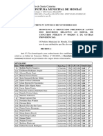 Decreto 5275 2019 Resultado Preliminar Concurso Publico 001 2019