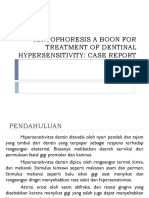 Iontophoresis A Boon For Treatment of Dentinal Hypersensitivity