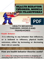 Health Behavior Theories, Models and Frameworks