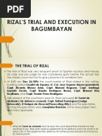 Rizal's Trial and Execution in Bagumbayan