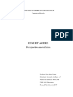 Ser y Actuar, Perspectiva MetafísicaLeonardo Arellano Ramírez 00012248