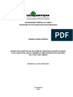 Desenvolvimento de Materiais Cerâmicos Refratários Com Adição Da Sílica Residual Proveniente Da Queima Da Casca de Arroz