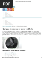 Qué Pasa Si Se Detiene El Motor Ventilador - Aires Acondicionados