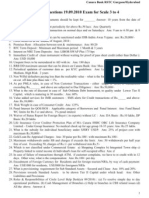 Recalled Questions 19.09.2010 Exam For Scale 3 To 4: Canara Bank RSTC Gurgaon/Hyderabad