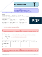 Enchainements D Operations Cours Et Exercices FR