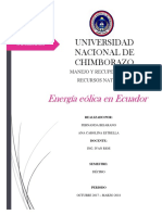 Energía Eólica en Ecuador