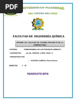 Informe de Laboratorio Termodinamica