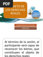 Objeto de Los Derechos Reales