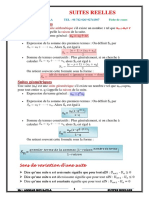 Cours - 3eme Annee Secondaire-Maths-Suites Reelles