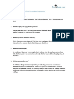 Common Business Analyst Interview Questions PDF