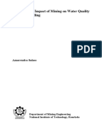 Assessment of Impact of Mining On Water Quality and It's Modelling - by Amarendra Sahoo