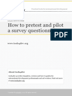 How To Pretest and Pilot A Survey Questionnaire PDF